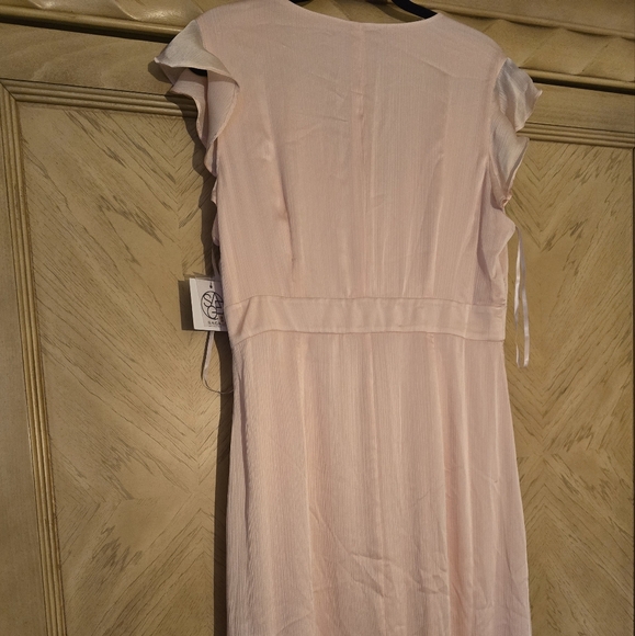 Sage Collective Ruffled Sleeve V-Neck Formal Dress. Size 14. Soft Pink - Picture 5 of 15